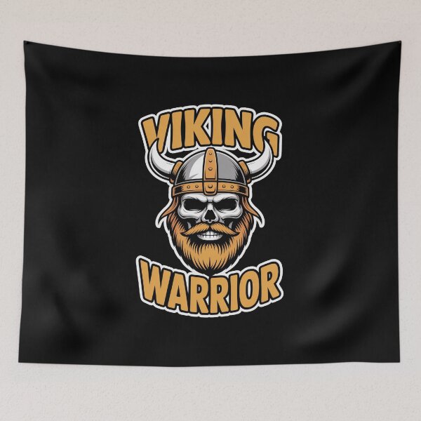Item preview, Viking Warrior Skull Helmet Norse Cartoon Sticker designed and sold by Enea Kelo.