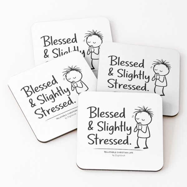 Item preview, Blessed & Slightly Stressed Christian Faith Design designed and sold by DigiWoosh.