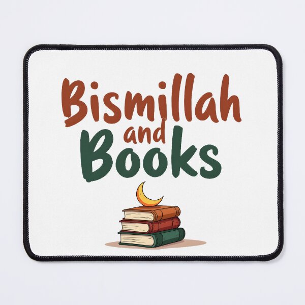 Item preview, Bismillah and Books Muslim T-Shirt | Islamic Bookworm Streetwear Tee for Readers, Students & Hijabi Girls designed and sold by Vajid Designs .