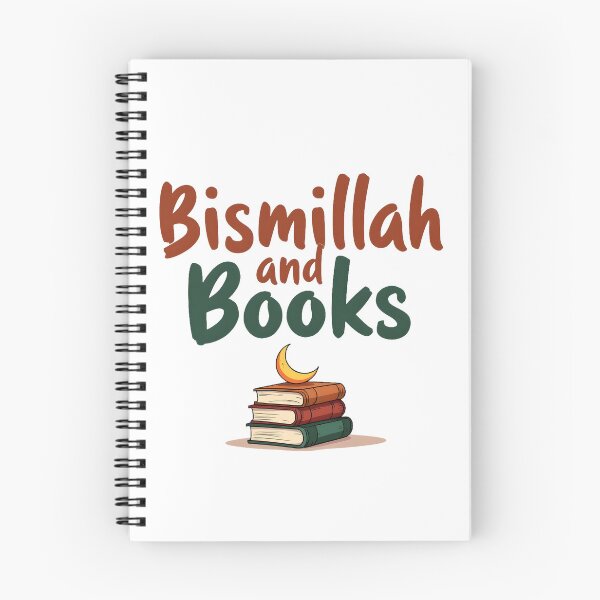 Item preview, Bismillah and Books Muslim T-Shirt | Islamic Bookworm Streetwear Tee for Readers, Students & Hijabi Girls designed and sold by Vajid Designs .