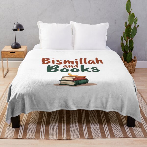 Item preview, Bismillah and Books Muslim T-Shirt | Islamic Bookworm Streetwear Tee for Readers, Students & Hijabi Girls designed and sold by Vajid Designs .