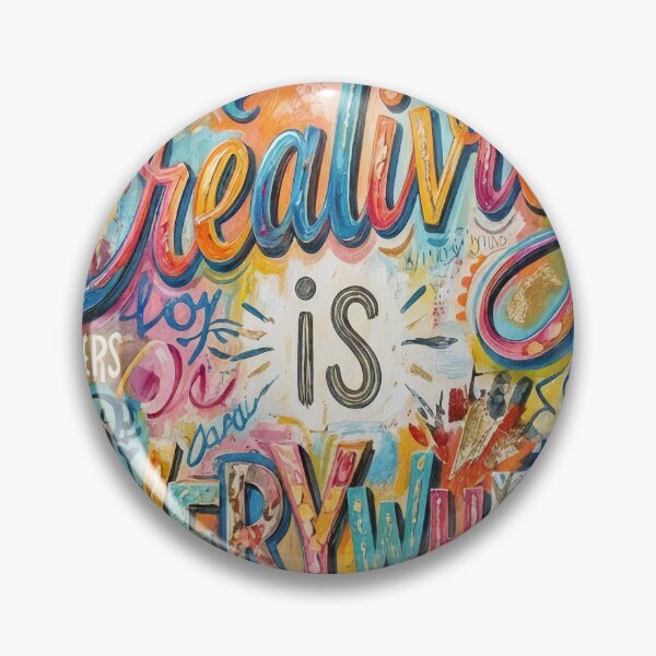 Item preview, Creativity is Everywhere – Colorful Inspirational Typography Art designed and sold by Infinite Art Lab.