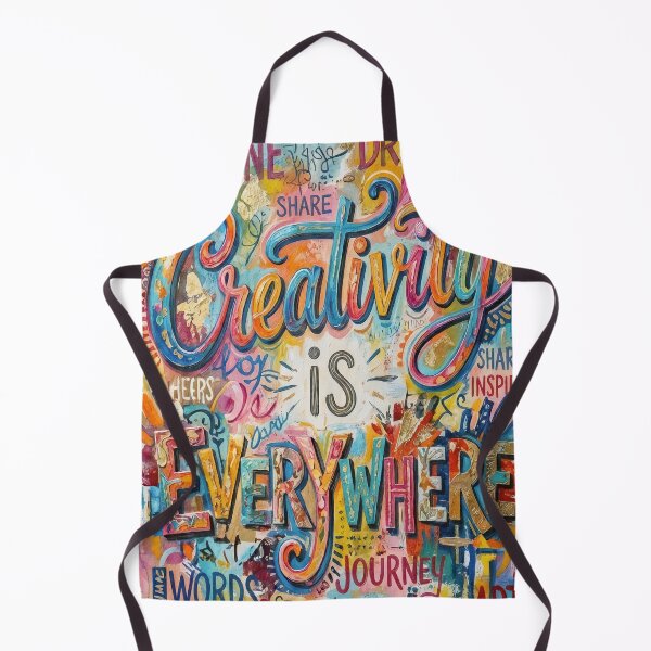Item preview, Creativity is Everywhere – Colorful Inspirational Typography Art designed and sold by Infinite Art Lab.