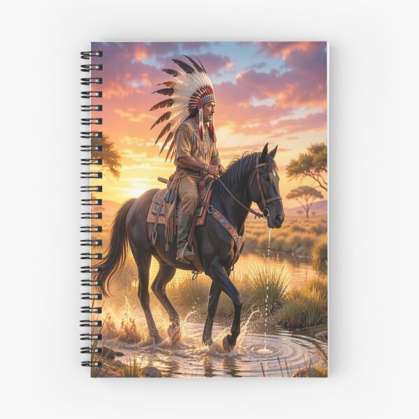 Item preview, Classic Earth and Sunset Rider – Native Spirit in Warm Light designed and sold by FotoworldEdel.