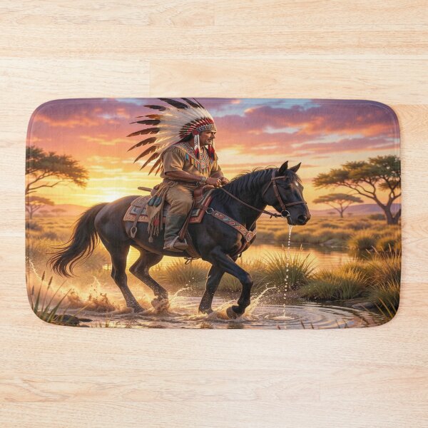 Item preview, Classic Earth and Sunset Rider – Native Spirit in Warm Light designed and sold by FotoworldEdel.