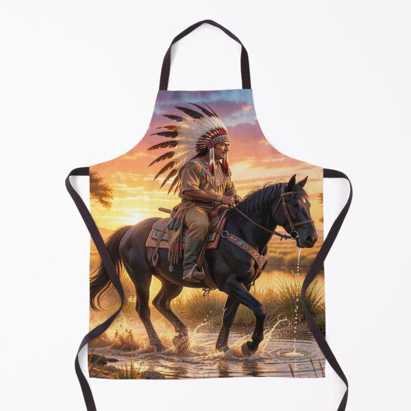 Item preview, Classic Earth and Sunset Rider – Native Spirit in Warm Light designed and sold by FotoworldEdel.