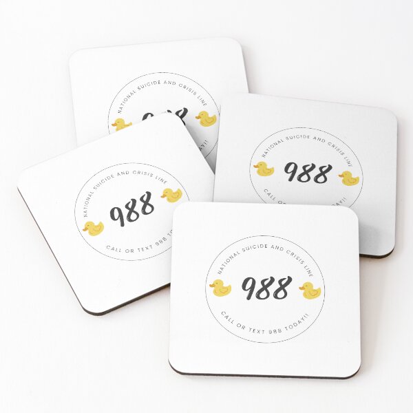 Item preview, 988 Rubber Ducks Crisis Hotline designed and sold by CreativeChange.