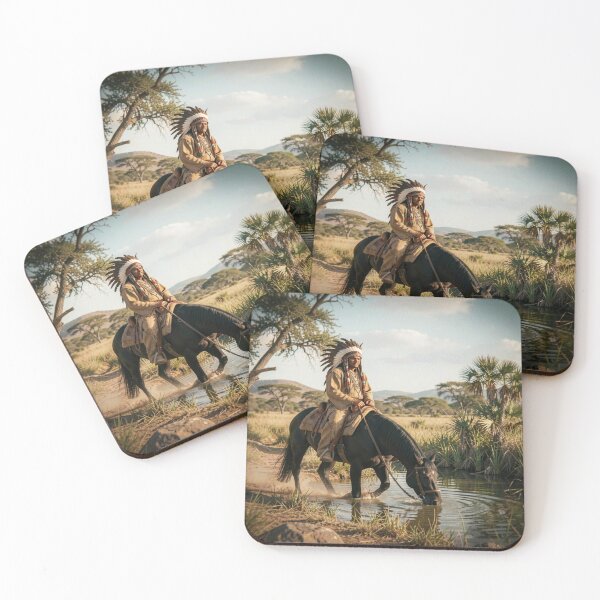 Item preview, Classic Earth and Sunset Rider – Native Spirit in Warm Light designed and sold by FotoworldEdel.