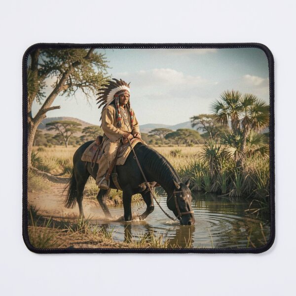 Item preview, Classic Earth and Sunset Rider – Native Spirit in Warm Light designed and sold by FotoworldEdel.