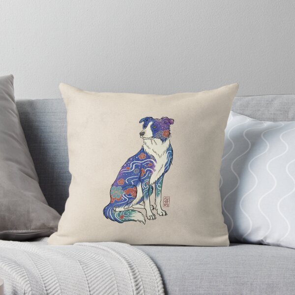 Item preview, Border Collie Art - Irezumi Dog Floral Art designed and sold by Syntetyc.