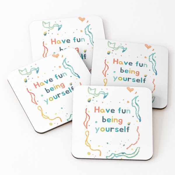 Item preview, Have Fun Being Yourself – Colorful Watercolor Quote Design designed and sold by Unsololugar.
