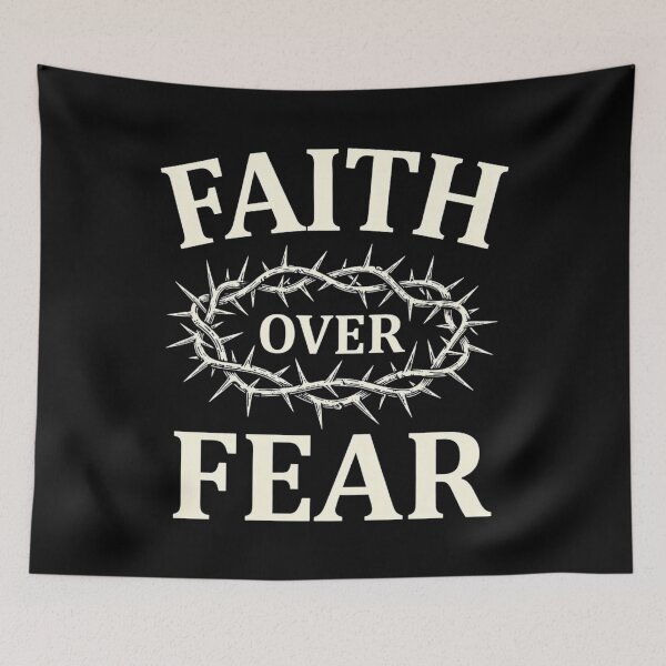 Item preview, Faith Over Fear Christian Crown of Thorns Design designed and sold by ChristianLife.