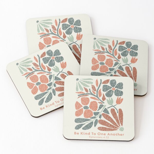 Item preview, Boho Flowers Christian Design with Bible Verse to Be Kind To One Another designed and sold by Angela Dow.
