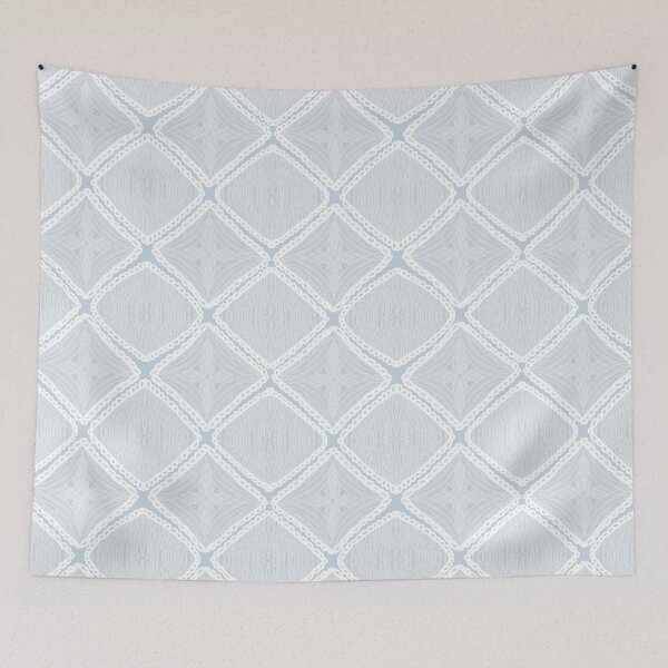 Item preview, Dusty Blue Crochet Style Granny Square Pattern designed and sold by Seamlessly Buffalo.