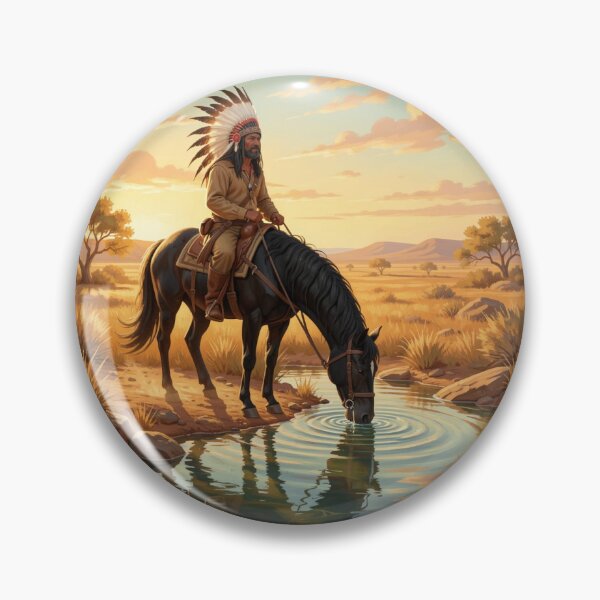 Item preview, Classic Earth and Sunset Rider – Native Spirit in Warm Light designed and sold by FotoworldEdel.