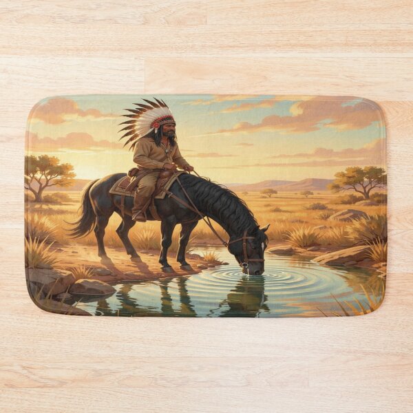 Item preview, Classic Earth and Sunset Rider – Native Spirit in Warm Light designed and sold by FotoworldEdel.