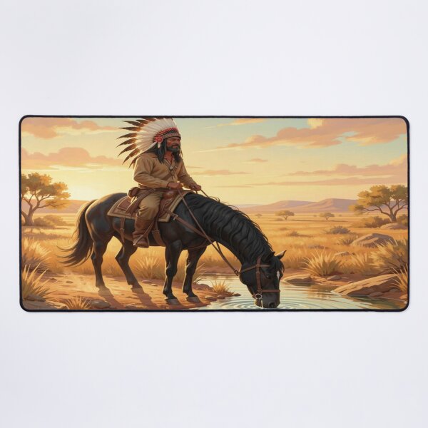 Item preview, Classic Earth and Sunset Rider – Native Spirit in Warm Light designed and sold by FotoworldEdel.