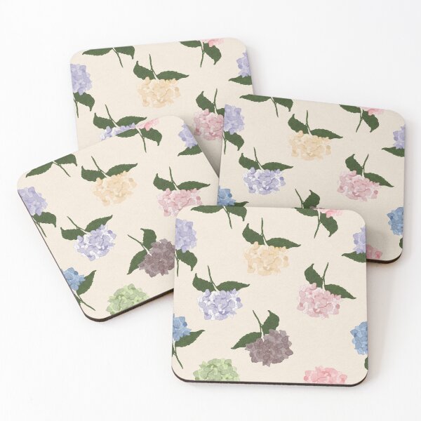 Item preview, Vintage Hand Painted Pastel Hydrangea Floral Pattern designed and sold by Seamlessly Buffalo.