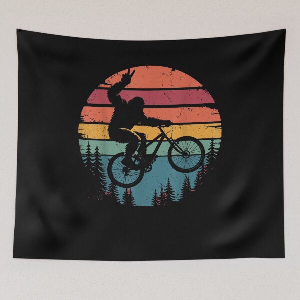 Item preview, Retro Vintage Bigfoot Mountain Bike Funny Sasquatch Biking designed and sold by Goleon12.