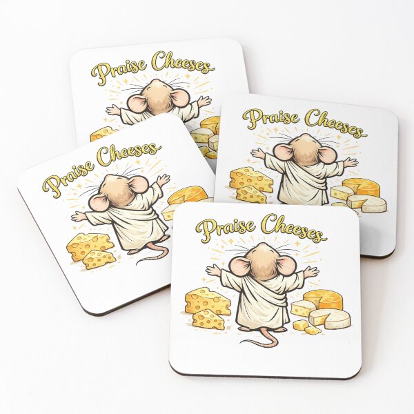Item preview, Praise Cheeses - Cute mouse designed and sold by Inappropriate Ink.