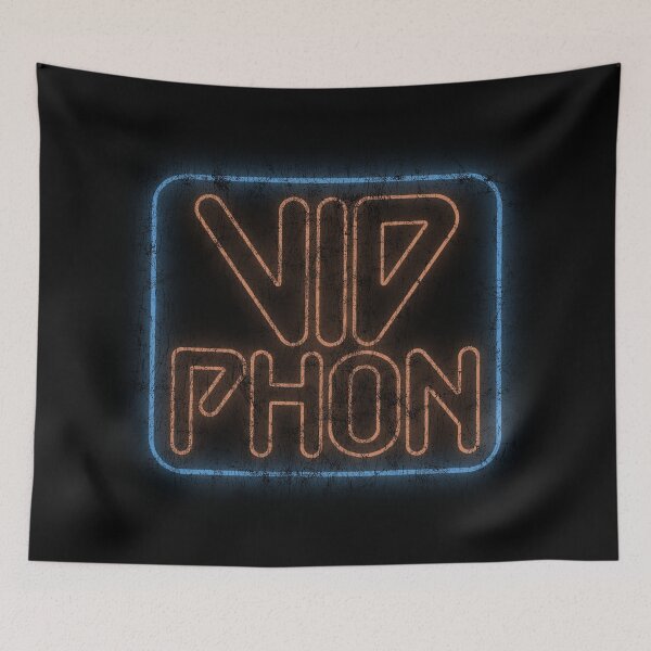 Item preview, Vid Phon Logo Neon Blade Runner Video Phone Distressed designed and sold by Power Up Prints.