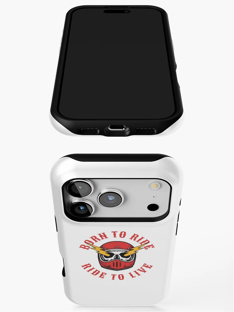 Thumbnail 3 of 4, iPhone Case, Born To Ride Ride To Live designed and sold by Oniyasha.