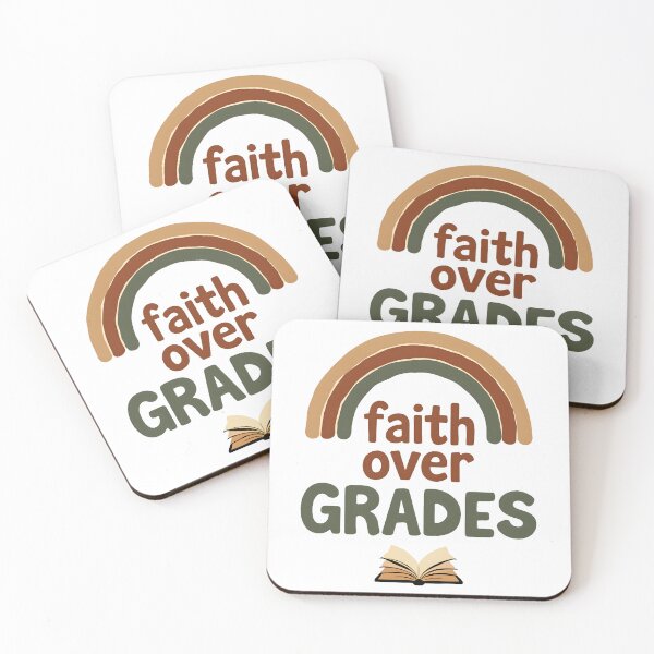 Item preview, Faith Over Grades Muslim T-Shirt | Rainbow Islamic Student Streetwear Tee for School, College & Hijabi Girls designed and sold by Vajid Designs .