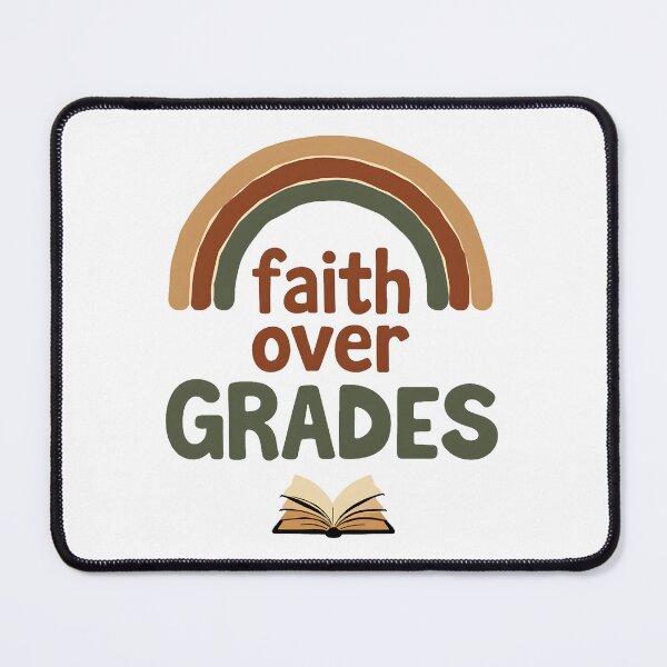 Item preview, Faith Over Grades Muslim T-Shirt | Rainbow Islamic Student Streetwear Tee for School, College & Hijabi Girls designed and sold by Vajid Designs .