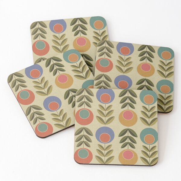 Item preview, Mid Century Modern Retro Floral Geometric Pattern designed and sold by Seamlessly Buffalo.