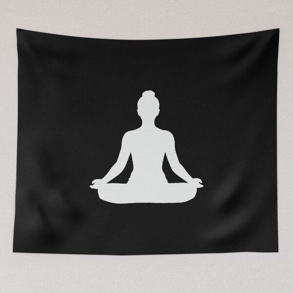 Item preview, Yoga Lotus Pose Silhouette – Minimal Meditation Design designed and sold by BrushRushX.