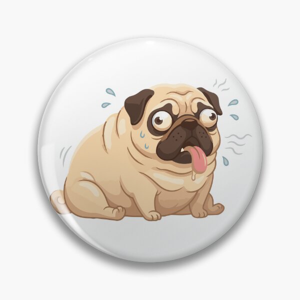 Item preview, The Wheezing Potato Funny Pug Dog Meme designed and sold by Petzzz.