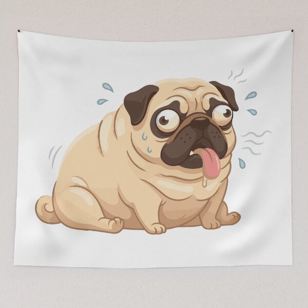 Item preview, The Wheezing Potato Funny Pug Dog Meme designed and sold by Petzzz.