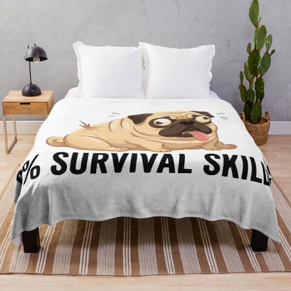 Item preview, Zero Survival Skills Derpy Pug Meme designed and sold by Petzzz.