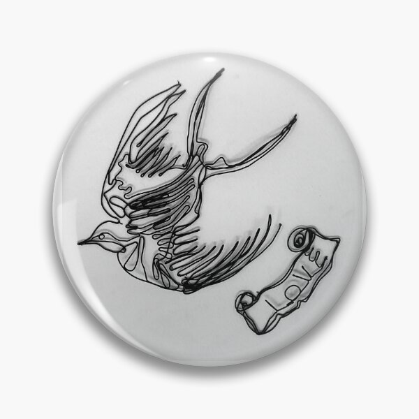 Item preview, Wire Swallow bird in flight tribute to a loved one  tattoo  designed and sold by GriggsyArt.