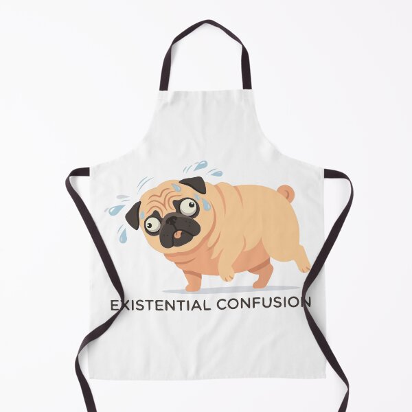 Item preview, Existential Confusion Sweating Pug Meme designed and sold by Petzzz.