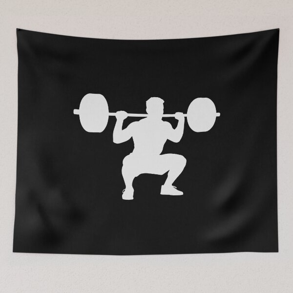 Item preview, Weightlifter Squat Silhouette – Strength Motion Design designed and sold by BrushRushX.