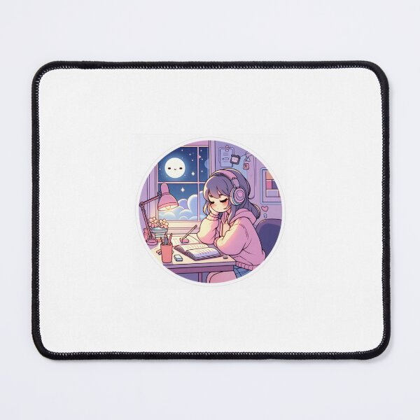 Item preview, Lofi Study Night Aesthetic Sticker designed and sold by GLOW DOODLE STUDIO.