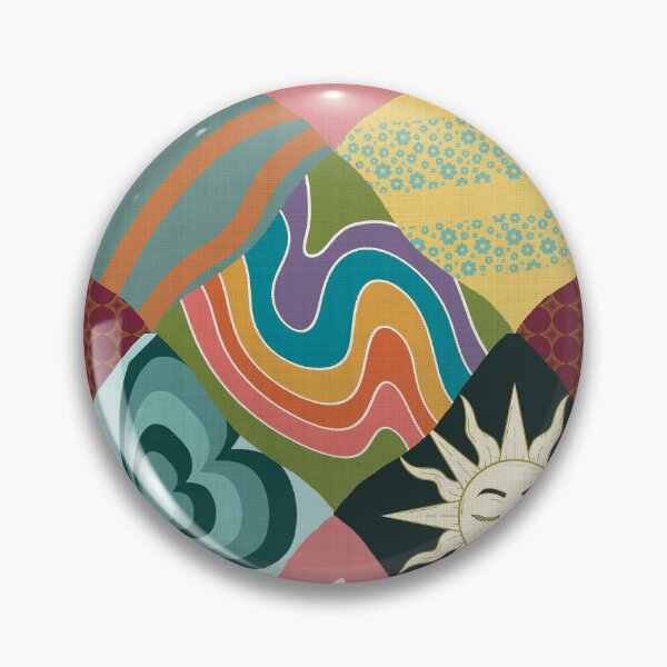 Item preview, Vintage 70s Boho Patchwork Aesthetic Pattern designed and sold by Seamlessly Buffalo.