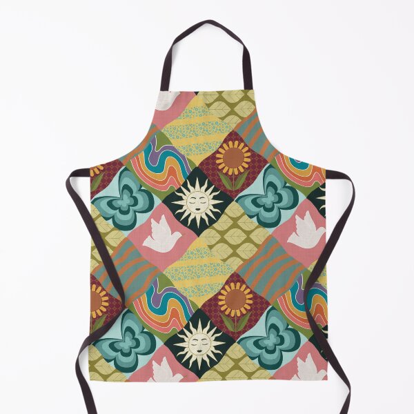 Item preview, Vintage 70s Boho Patchwork Aesthetic Pattern designed and sold by Seamlessly Buffalo.
