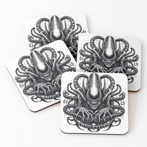Item preview, Xenomorph style flash tattoo designed and sold by Artillenium.