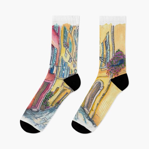 Item preview, Nice France Mediterranean Alley Travel Art Old Town Scene designed and sold by artshop77.