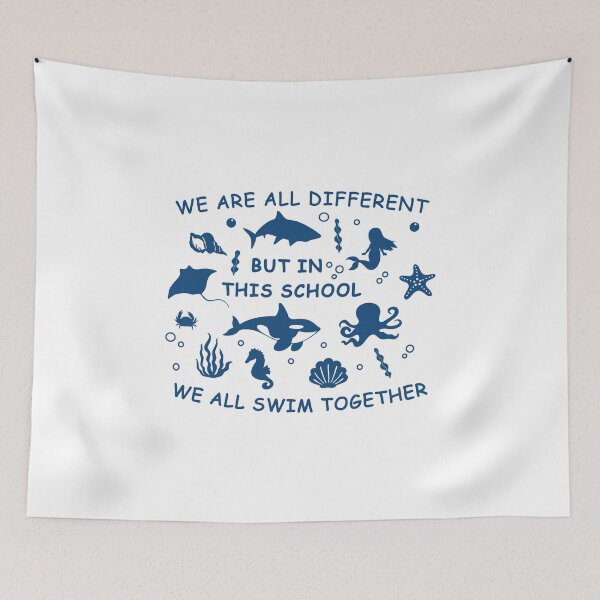 Item preview, We All Swim Together, Kindness designed and sold by CloudyPress.