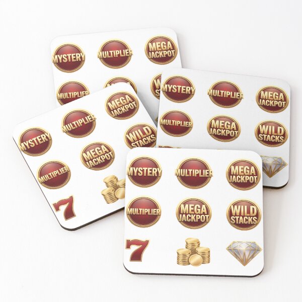 Item preview, Luxury casino game elements with gold coins and jackpot symbols designed and sold by Creative88Art.