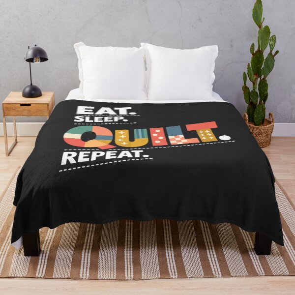 Item preview, Eat Sleep Quilt Repeat Quilter designed and sold by FreshVibe Prints.