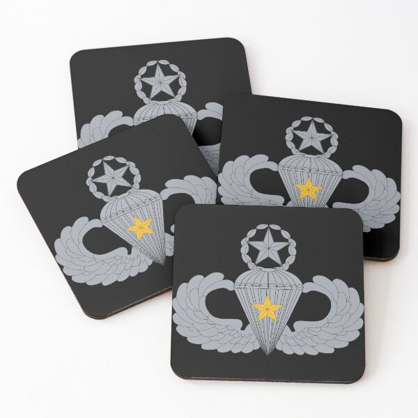 Item preview, Badge - Army - Parachutist - Master - 1 Combat Star X 300 designed and sold by Military Insignia Products.