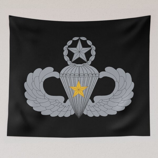 Item preview, Badge - Army - Parachutist - Master - 1 Combat Star X 300 designed and sold by Military Insignia Products.