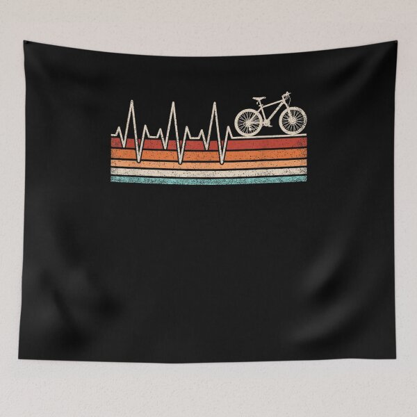 Item preview, Heartbeat Bicycle Cyclist Mountain Bike Cycling Retro Men designed and sold by Goleon12.