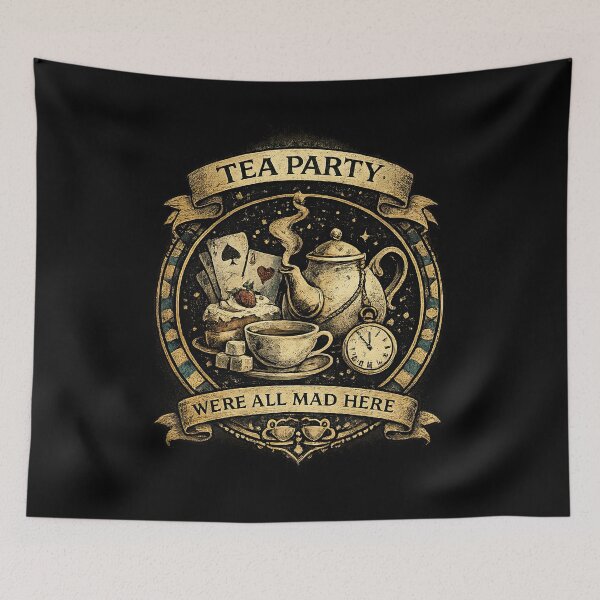 Item preview, Mad Tea Party Wonderland Art designed and sold by Retr0Tshirts.