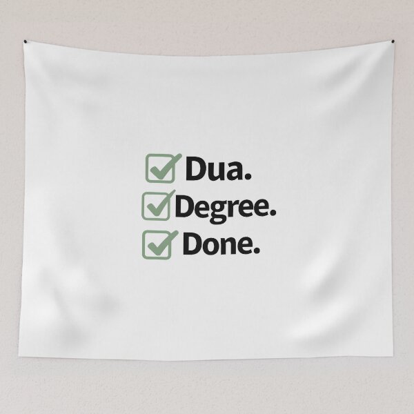 Item preview, Dua Degree Done Muslim T-Shirt | Checklist Islamic Student Streetwear Tee for Graduates & Hijabi Scholars designed and sold by Vajid Designs .