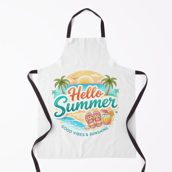 Item preview, Hello Summer Good Vibes Sunshine Design designed and sold by DesignerThreads.